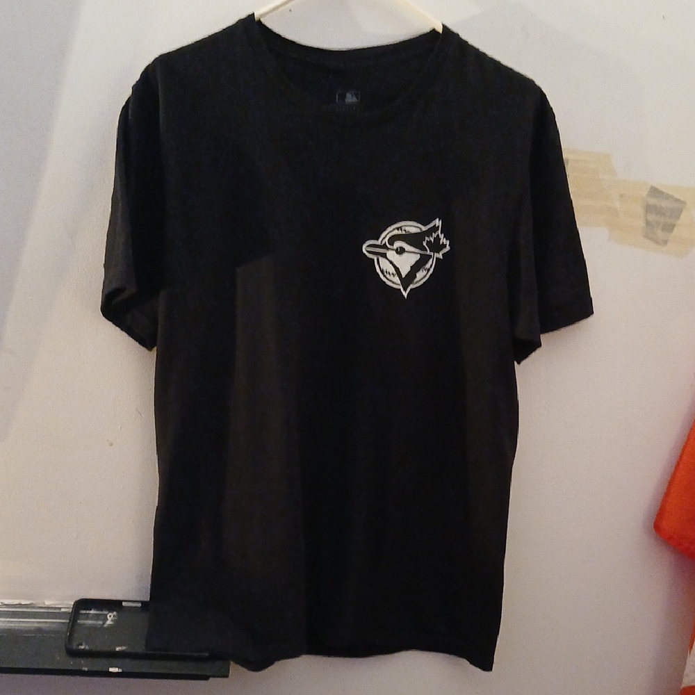 Toronto Blue Jays Black Graphic T-Shirt Size M Genuine Merchandise